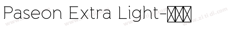 Paseon Extra Light字体转换
